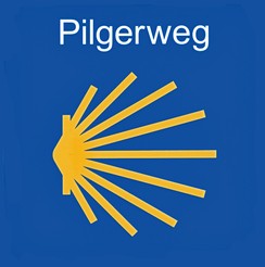 Symbol für die Kennzeichnung der Wege der Jakbospilger in NRW
