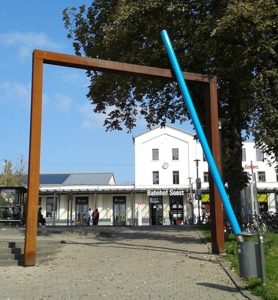 Pilgerstab am Soester Bahnhof (Altertumskommission).