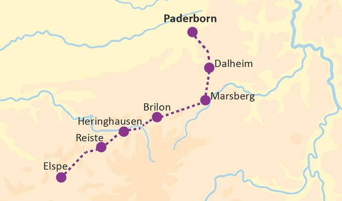 Weg 7 - Ansicht aus Google Earth (Altertumskommission).