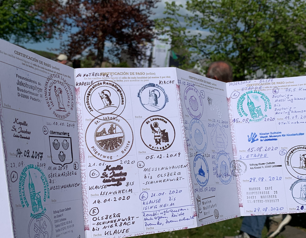 Der Pilgerausweis eines Teilnehmenden (Foto: AKo/Lammers).
