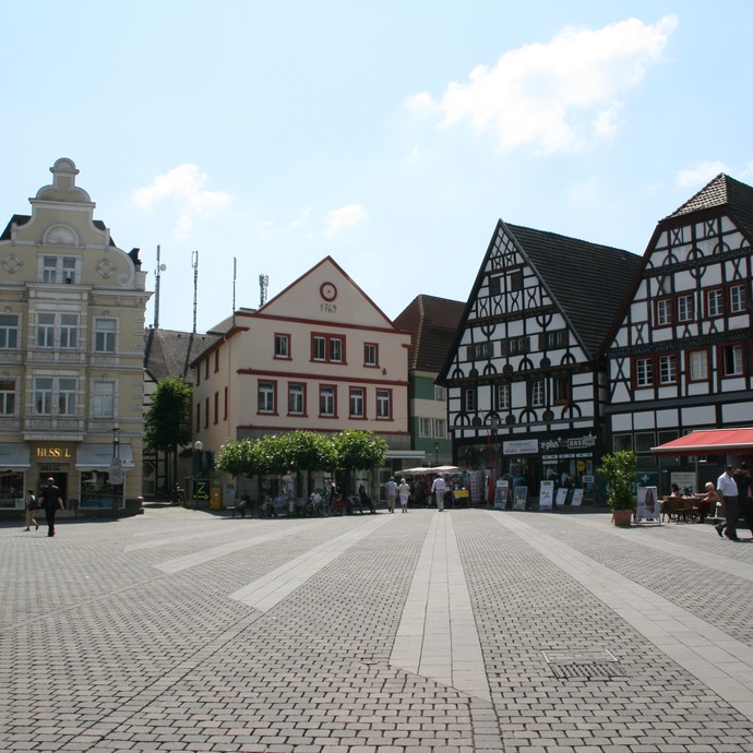Marktplatz Unna (Altertumskommission). (vergrößerte Bildansicht wird geöffnet)