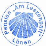 Stempel der Pension Am Leezenpatt in Lünen (vergrößerte Bildansicht wird geöffnet)